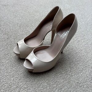 Carvela Elegant Nude Peep Toe Heels
